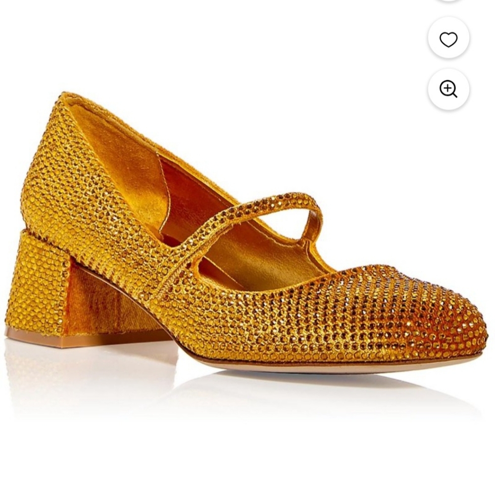JEFFREY CAMPBELL Rhinestone Mary Jane Block Heel Women’s Shoe